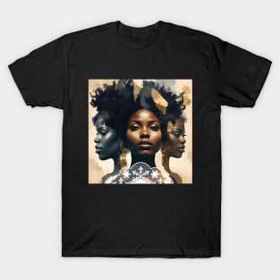 Black in white lace (nubian beauties) T-Shirt
